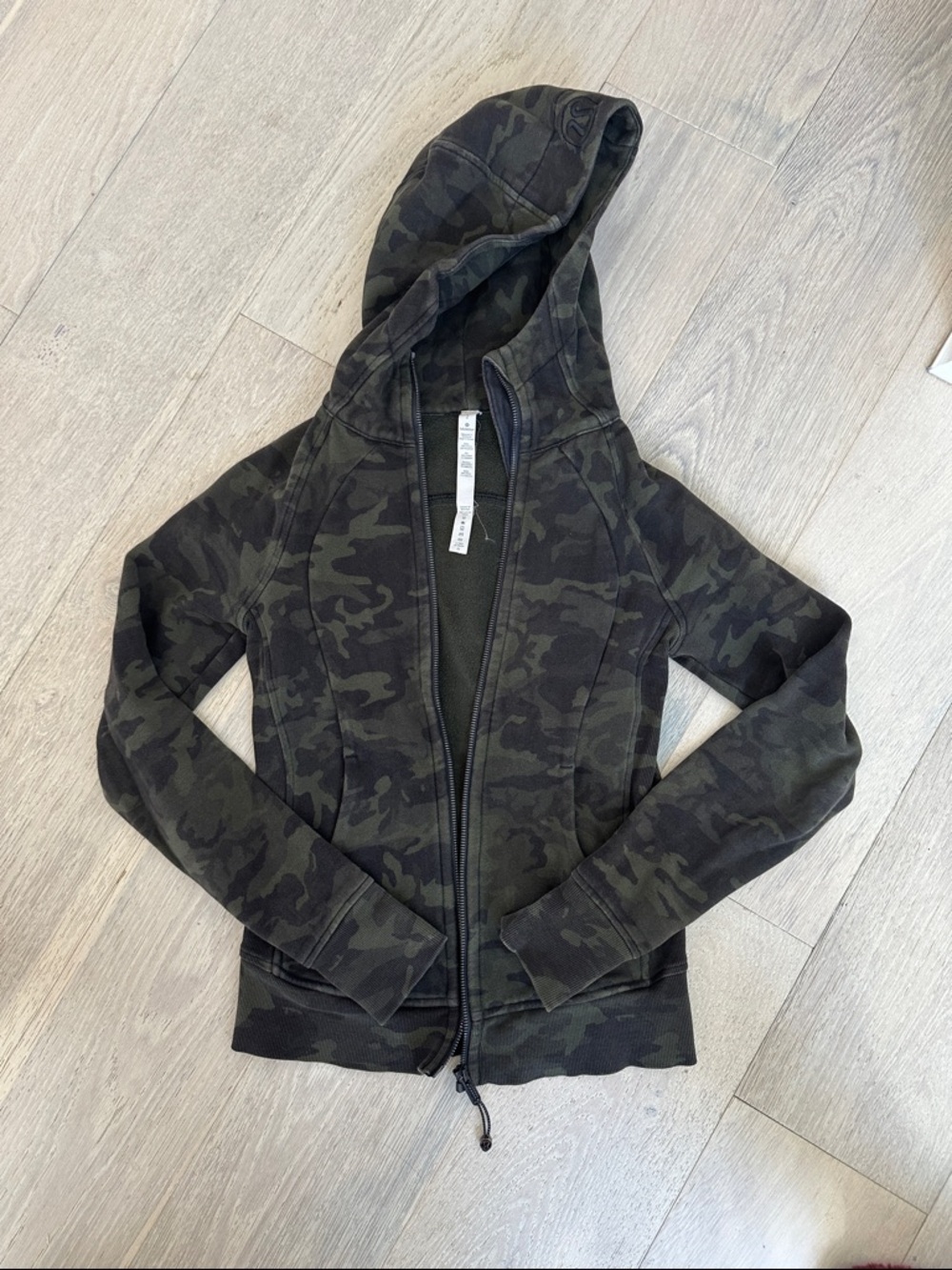 lululemon athletica Dark Green Camo Scuba Hoodie